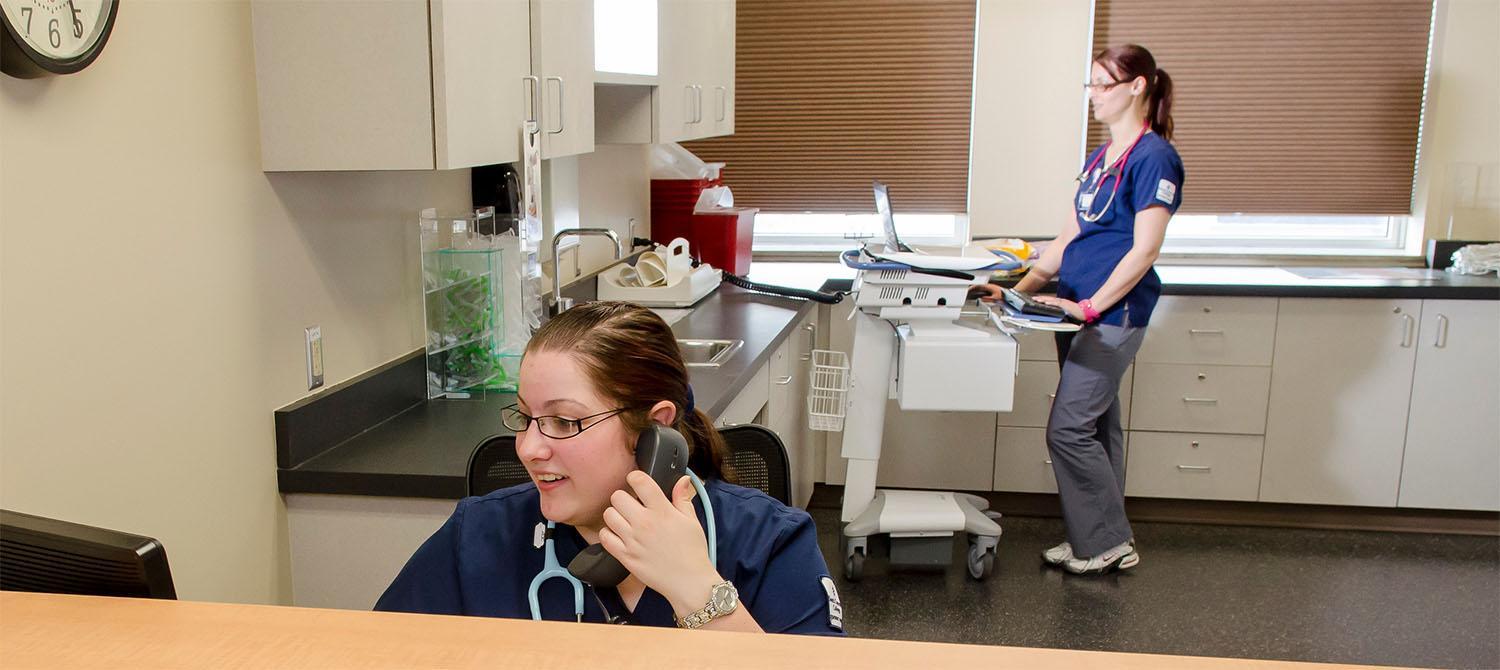 Photo of students in workplace setting
